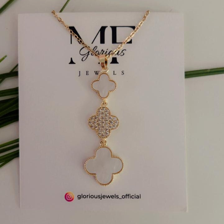 Triple Clover Pearl Pendant