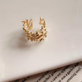 Elegant Gold Leaf Vine Ring