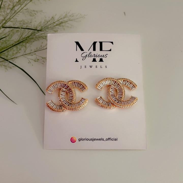 Rose Gold Chanel Studs