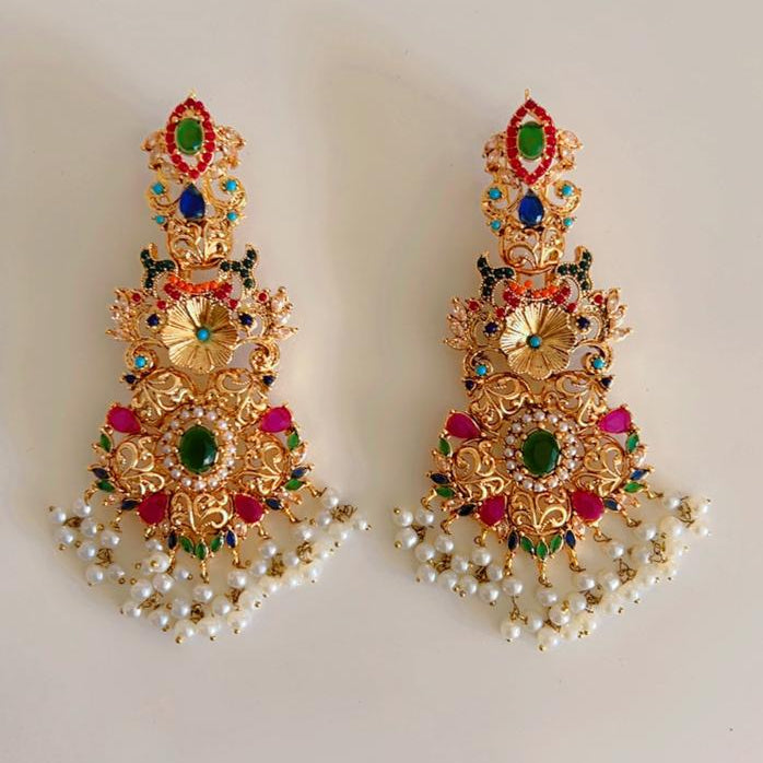 Royal Multicolor Pearl Nouraten Earrings