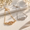 Evelyn Interlocking Leaf Bracelet