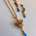 Royal Blue & Green Rajwari Set