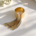 Stainless Steel Luxe Tassel Ring