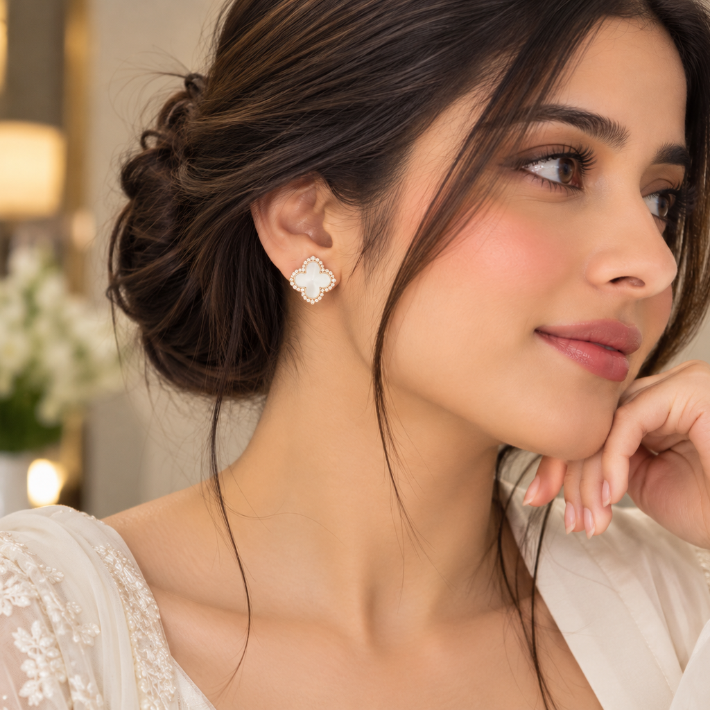 Clover Elegance Stud Earrings
