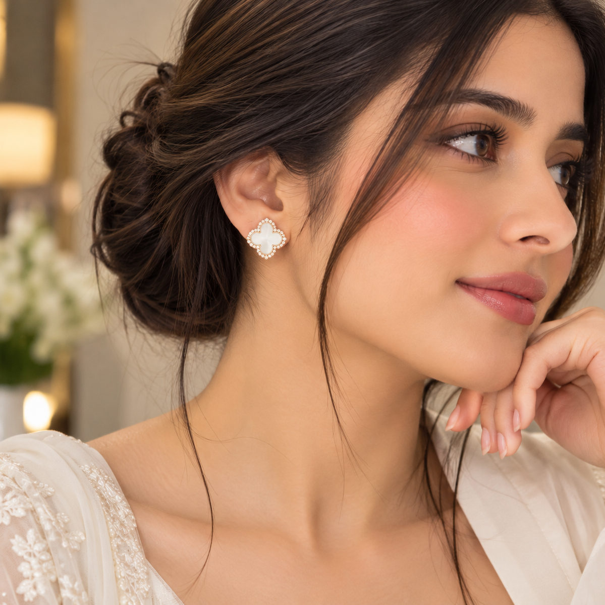 Clover Elegance Stud Earrings