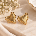 Golden Heart Halo Earrings