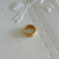 Textured Gold-Tone Mesh Ring