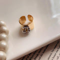 Gold Cherry Charm Statement Ring