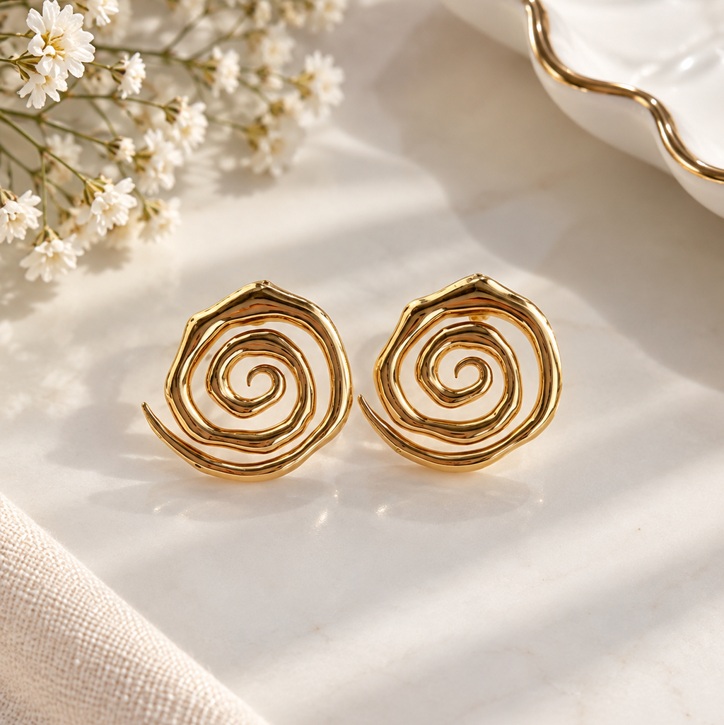 Elegant Spiral Studs