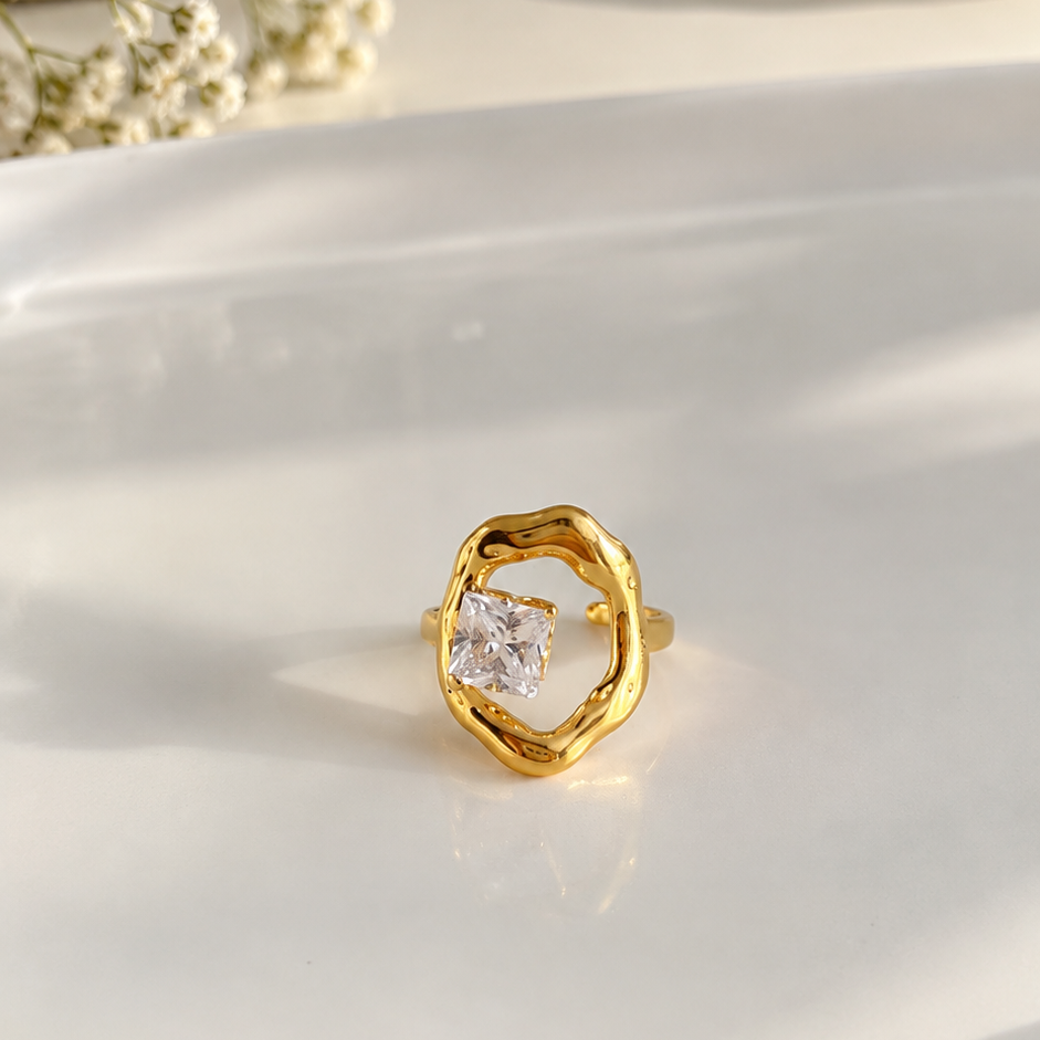 Celeste Crystal Statement Ring
